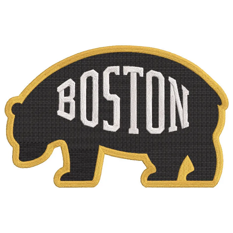 Boston Bruins Boston Bear logo embroidery design for sports-themed stitching projects on apparel and accessories.