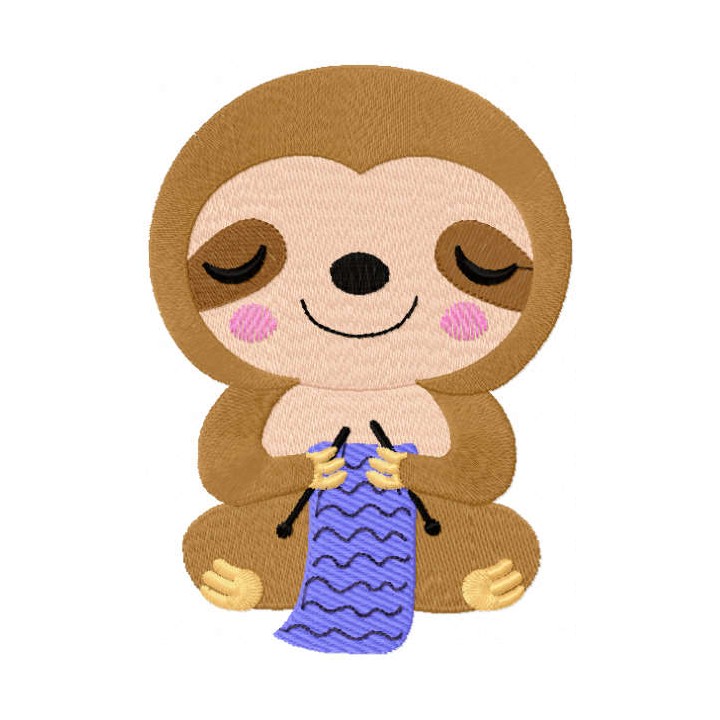 Koala knitter embroidery design - Embroidery Design