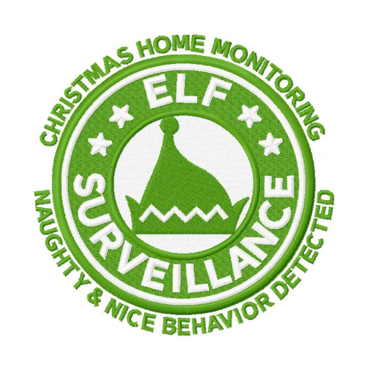 Elf surveillance embroidery design - Embroidery Design