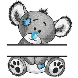 Koala split embroidery design - Embroidery Design
