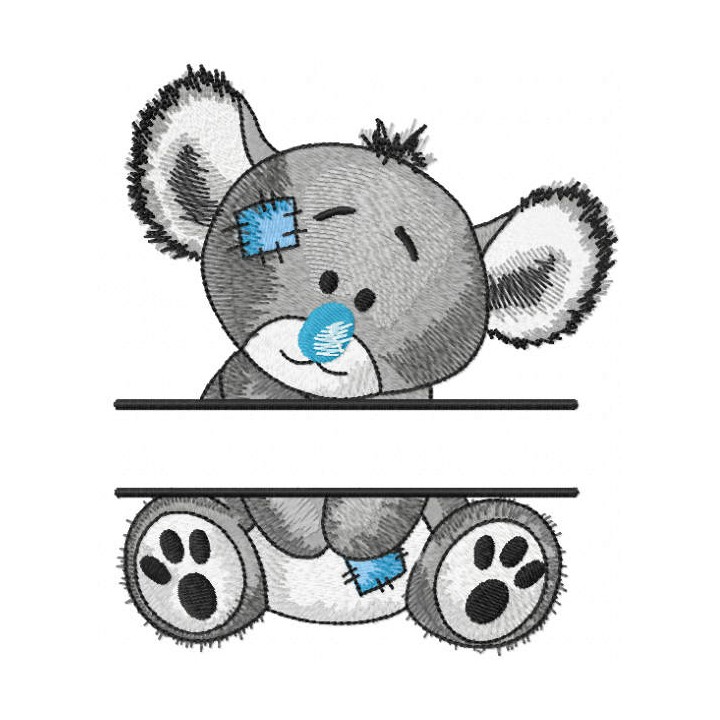 Koala split embroidery design - Embroidery Design