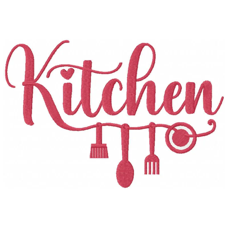 Preview of the Kitchen Love embroidery design featuring whimsical motifs perfect for kitchen decor and cooking projects.