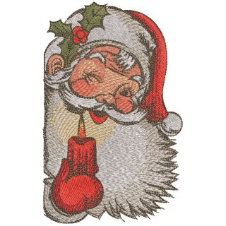 Santa with candle embroidery design - Embroidery Design