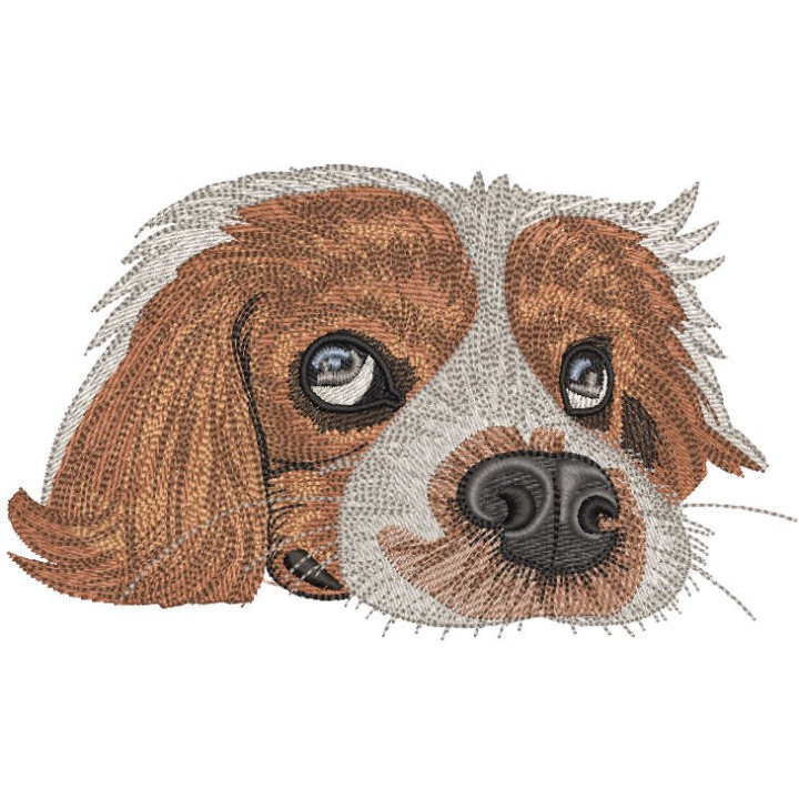 Sad dog is waiting for the owner embroidery design - Embroidery Design