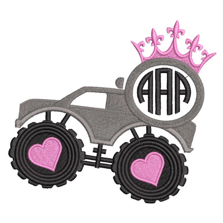 Princess track embroidery design - Embroidery Design