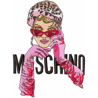 Moschino girl embroidery design - Embroidery Design