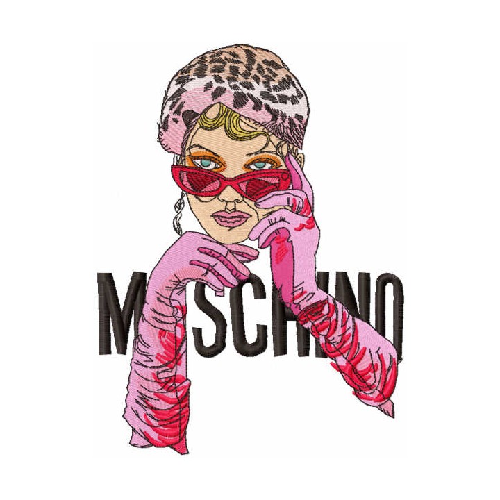 Moschino girl embroidery design - Embroidery Design