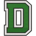 Dartmouth Big Green primary logo embroidery design showcased on fabric, ideal for stitching on apparel and accessories.