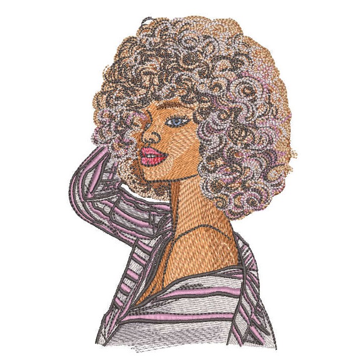 Woman after shower embroidery design - Embroidery Design