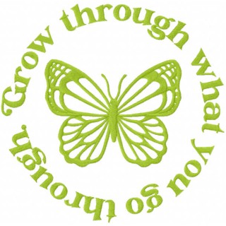 Grow through what you go through embroidery design - Embroidery Design