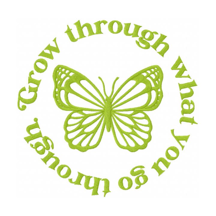 Grow through what you go through embroidery design - Embroidery Design
