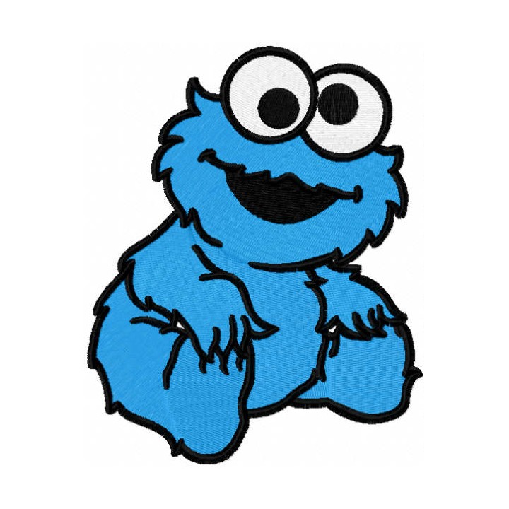 Baby Cookie monster embroidery design - Embroidery Design