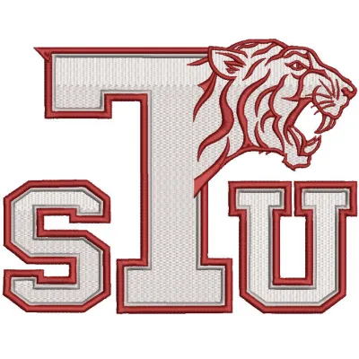 Texas Southern Tigers Secondary Logo embroidery design preview showcasing intricate stitching patterns for apparel.