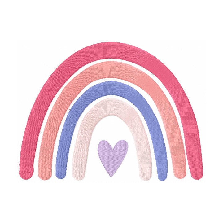 Boho Rainbow embroidery design - Embroidery Design