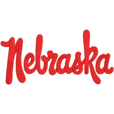 Nebraska Cornhuskers 2019 Wordmark Logo embroidery design preview for stitching on apparel and accessories.