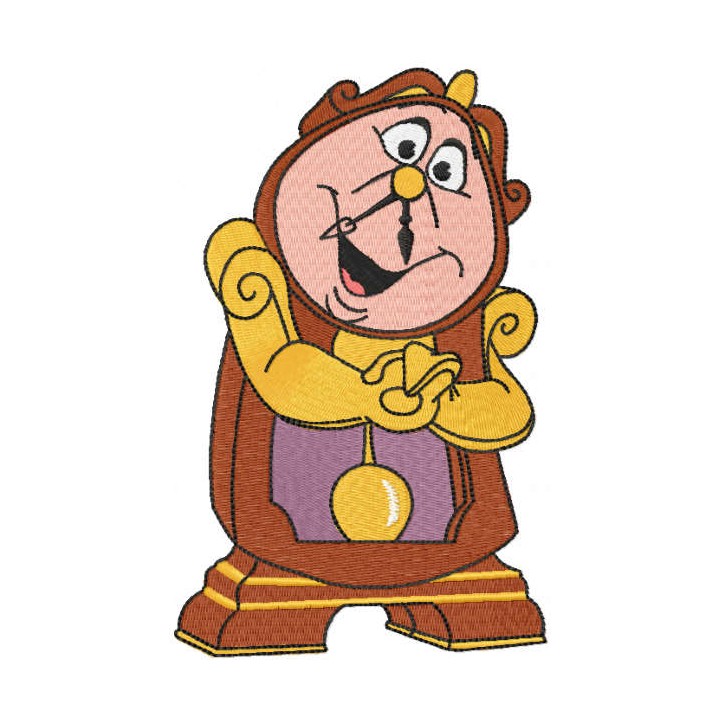 Cogsworth embroidery design - Embroidery Design