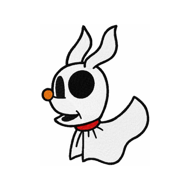 Preview of the Baby Zero embroidery design from The Nightmare Before Christmas collection, showcasing stitched motifs.