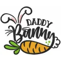 Daddy bunny embroidery design for Easter, featuring a charming bunny motif perfect for festive stitching projects.
