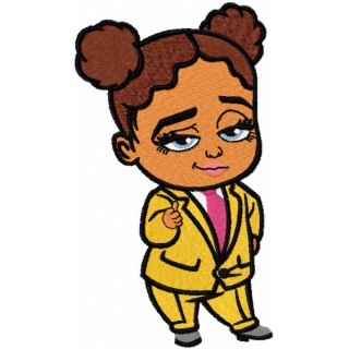 Girl baby boss embroidery design - Embroidery Design