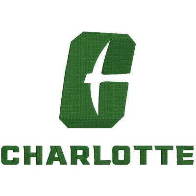 Charlotte 49ers logo 2020 alternate embroidery design showcasing detailed stitching for apparel and accessories.