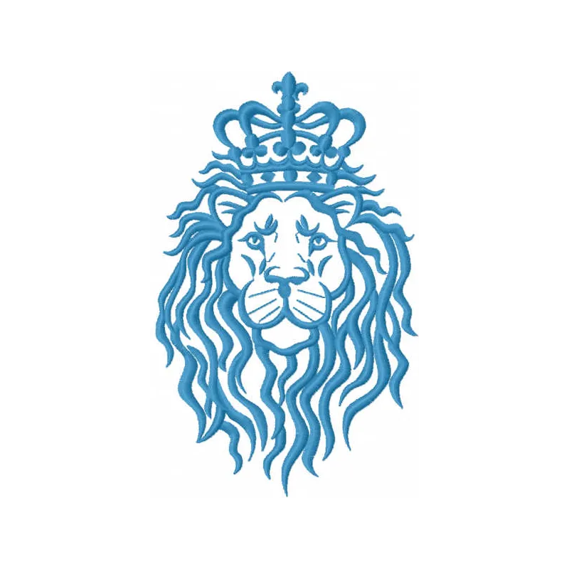 Lion Real King embroidery design showcasing a majestic lion motif for creative stitching projects.
