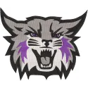 Weber State Wildcats logo embroidery design showcased on fabric, ideal for stitching on apparel and accessories.