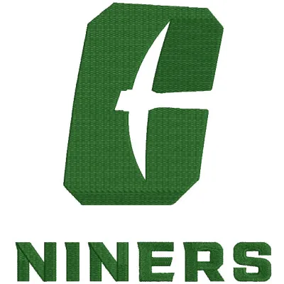 Charlotte 49ers alternate logo 2020 embroidery design preview showcasing intricate stitching patterns.