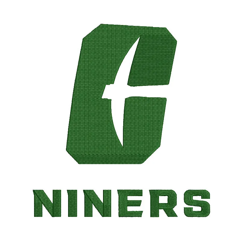 Charlotte 49ers alternate logo 2020 embroidery design preview showcasing intricate stitching patterns.