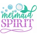 Preview of the Mermaid Spirit embroidery design, featuring whimsical lettering and enchanting motifs for creative projects.