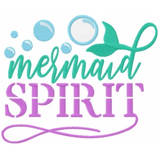 Mermaid spirit embroidery design - Embroidery Design