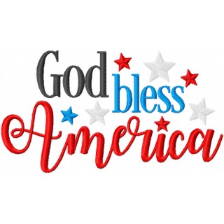 God bless America 2 embroidery design - Embroidery Design