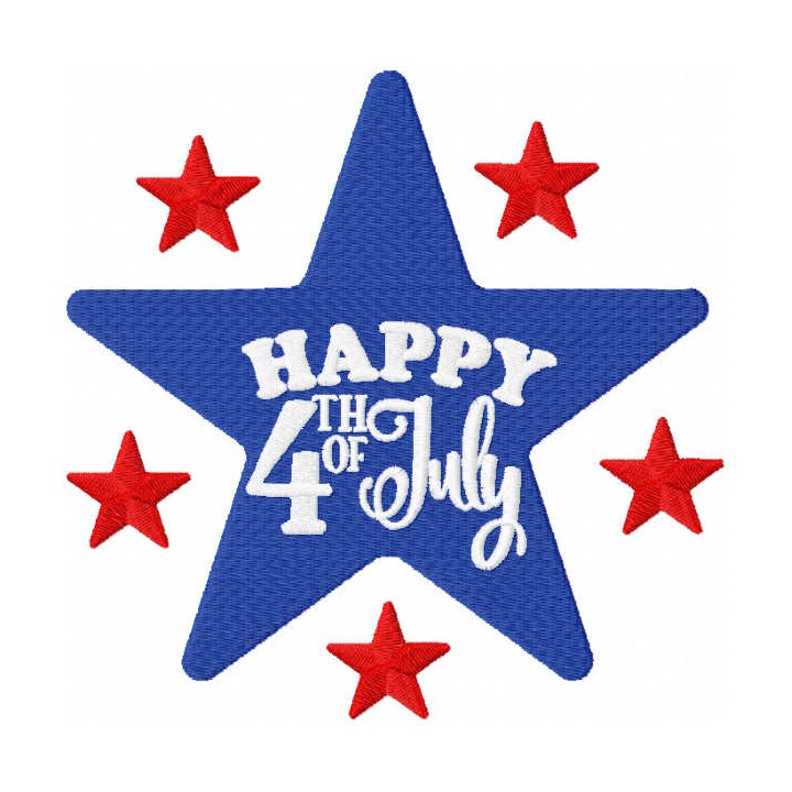 Star 4th of july embroidery design - Embroidery Design