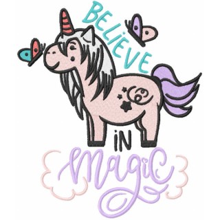 Believe in magic embroidery design - Embroidery Design