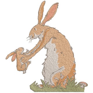 Guess how much I love you embroidery design - Embroidery Design