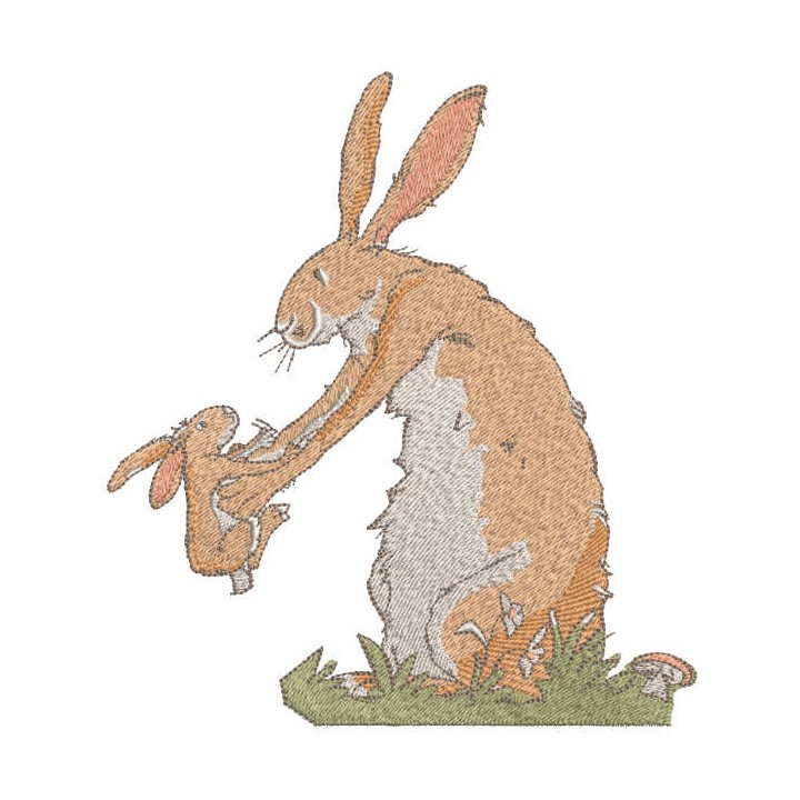 Guess how much I love you embroidery design - Embroidery Design