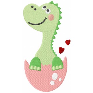 Newborn dino embroidery design - Embroidery Design