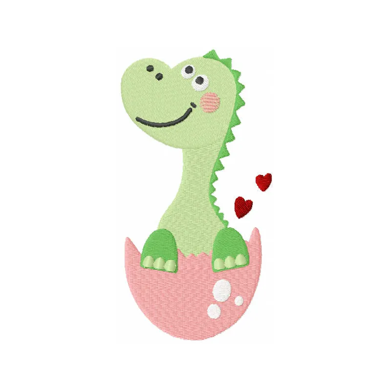 Newborn dino embroidery design featuring a cute dinosaur motif, perfect for baby onesies and blankets.