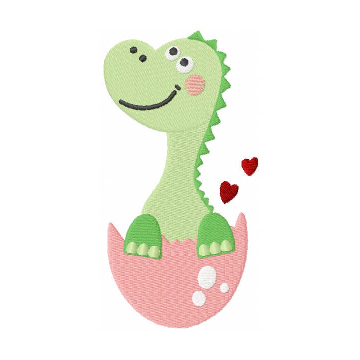Newborn dino embroidery design - Embroidery Design