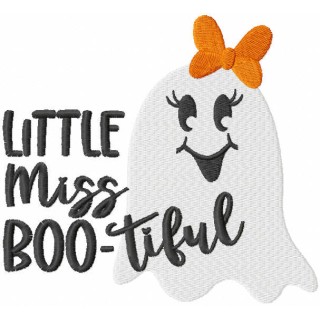 Little miss boo tiful embroidery design - Embroidery Design