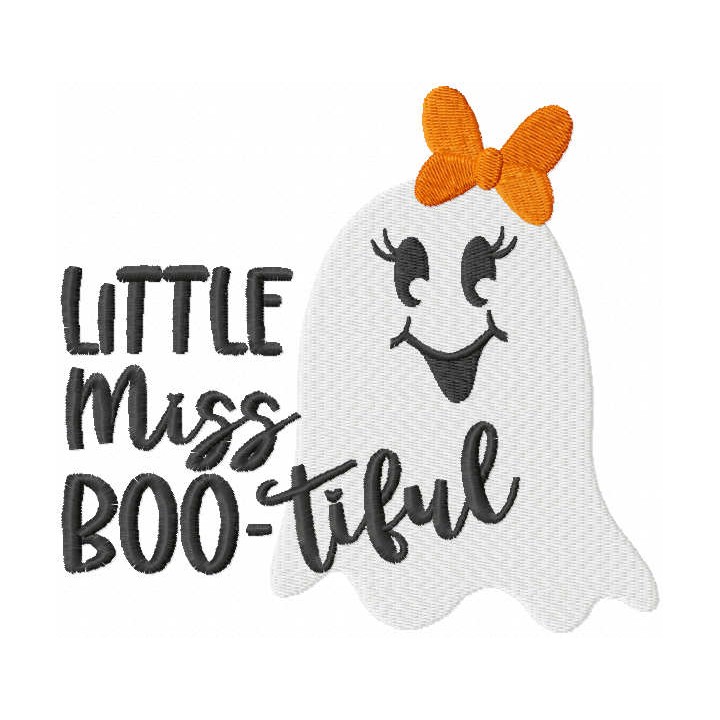 Little miss boo tiful embroidery design - Embroidery Design