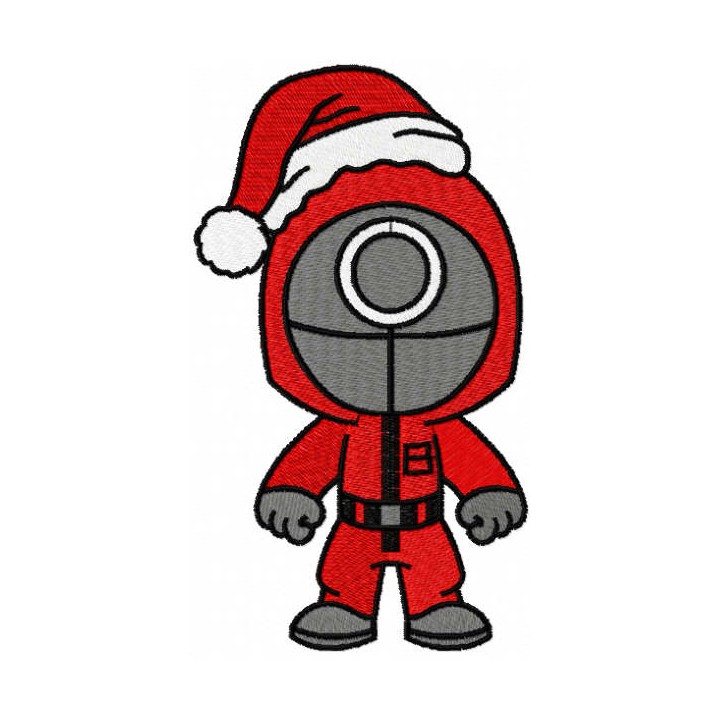 Squid game christmas costume embroidery design - Embroidery Design