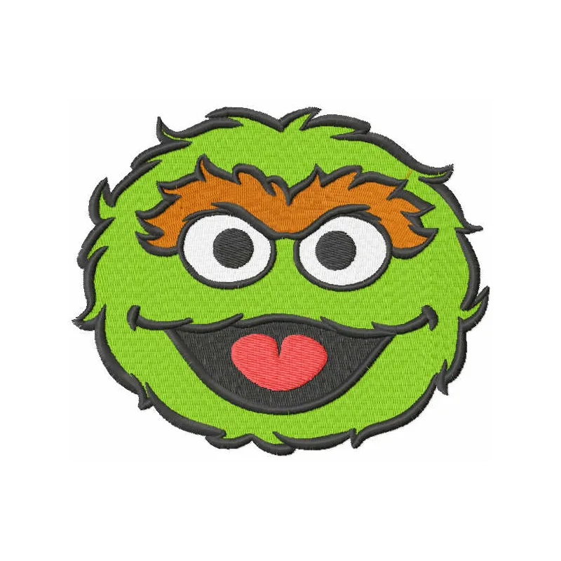 Basura Monster embroidery design showcasing a fun character from Sesame Street, ideal for crafting on various items.