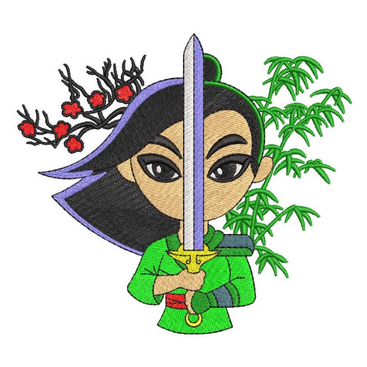 Raya with sword embroidery design - Embroidery Design