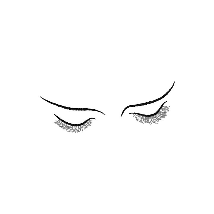 Eyelashes embroidery design - Embroidery Design