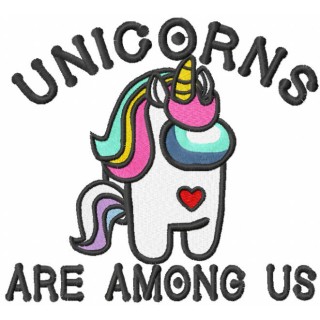 Unicorns are among us embroidery design - Embroidery Design