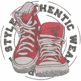 Style shoes embroidery design - Embroidery Design