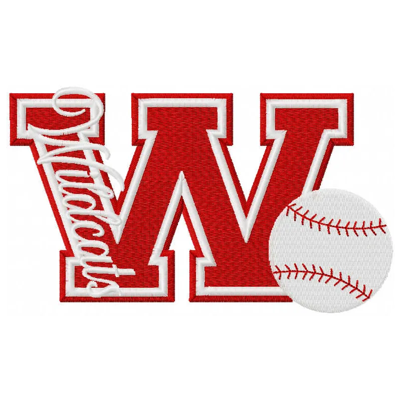 Wildcats logo embroidery design showcased on a baseball cap, perfect for sports enthusiasts and crafters.