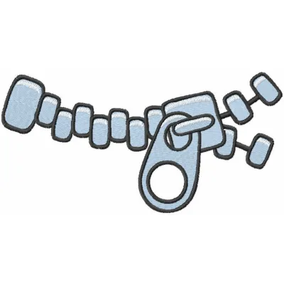 Zipper embroidery design featured on a stylish mask, showcasing intricate stitching patterns for creative projects.