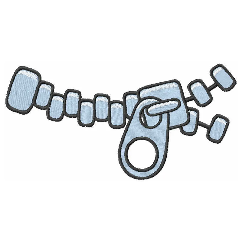 Zipper embroidery design featured on a stylish mask, showcasing intricate stitching patterns for creative projects.