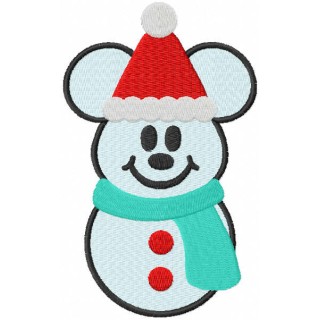 Mickey snowman embroidery design - Embroidery Design